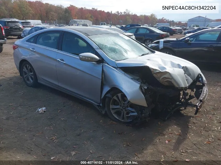 2012 Hyundai Sonata Limited VIN: 5NPEC4AC8CH342204 Lot: 40714102