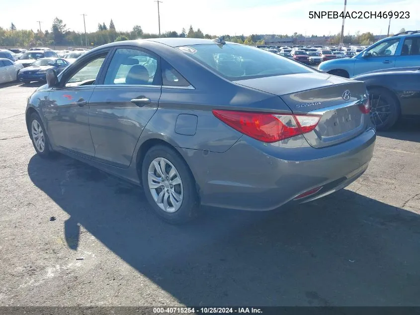 2012 Hyundai Sonata Gls VIN: 5NPEB4AC2CH469923 Lot: 40715254