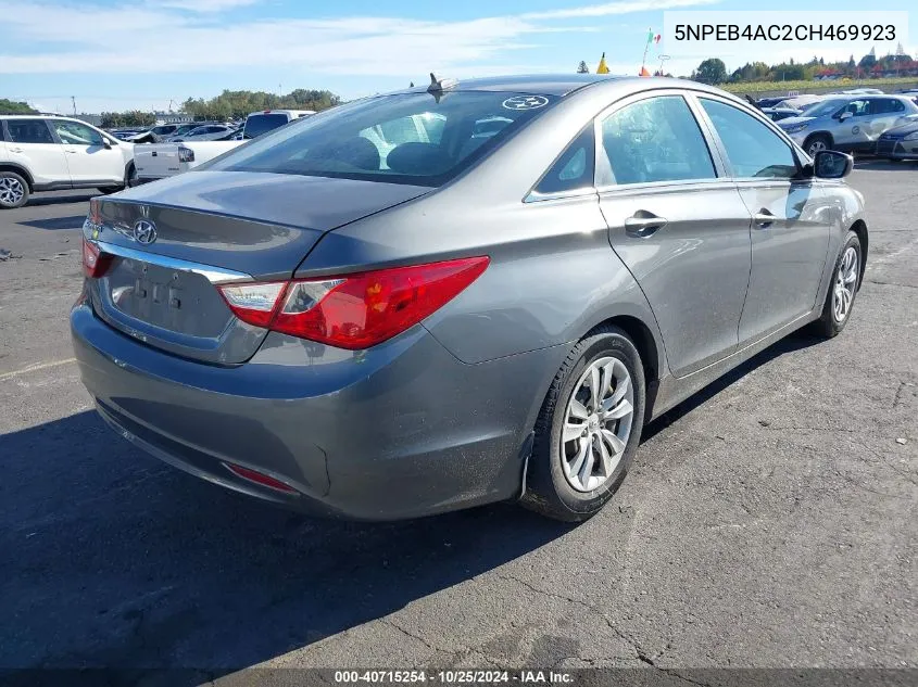 2012 Hyundai Sonata Gls VIN: 5NPEB4AC2CH469923 Lot: 40715254