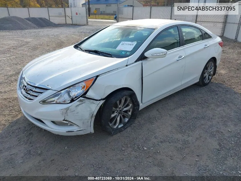 2012 Hyundai Sonata Limited 2.0T VIN: 5NPEC4AB5CH337095 Lot: 40723369