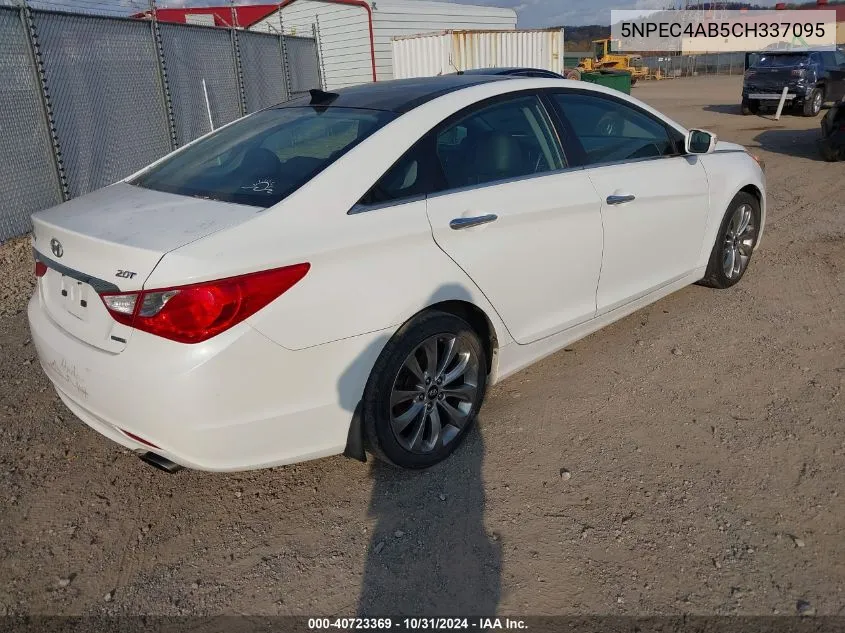 2012 Hyundai Sonata Limited 2.0T VIN: 5NPEC4AB5CH337095 Lot: 40723369