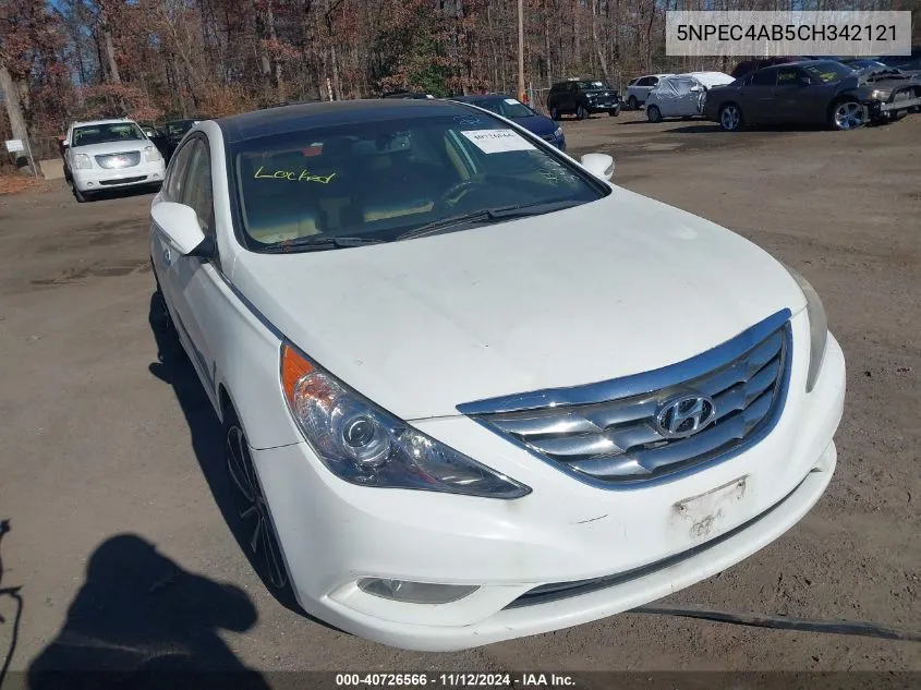 2012 Hyundai Sonata Limited 2.0T VIN: 5NPEC4AB5CH342121 Lot: 40726566