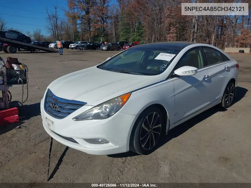 2012 Hyundai Sonata Limited 2.0T VIN: 5NPEC4AB5CH342121 Lot: 40726566