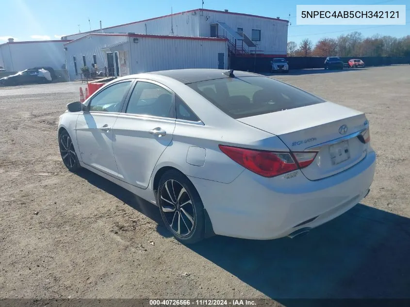 2012 Hyundai Sonata Limited 2.0T VIN: 5NPEC4AB5CH342121 Lot: 40726566