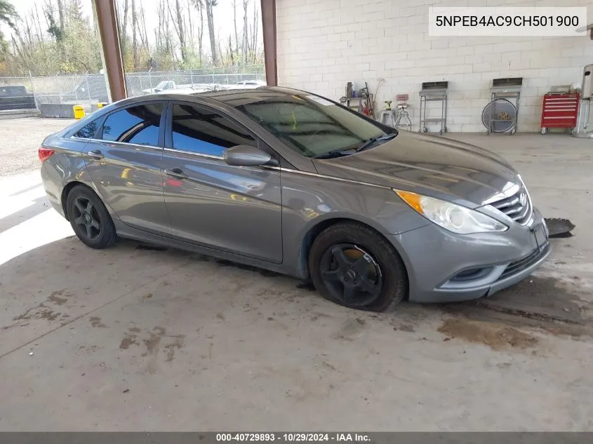 2012 Hyundai Sonata Gls VIN: 5NPEB4AC9CH501900 Lot: 40729893