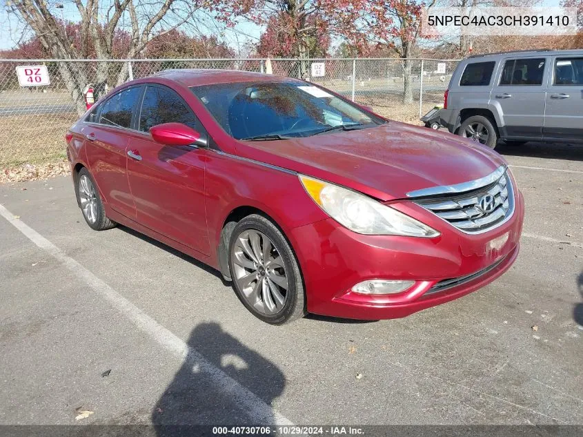 2012 Hyundai Sonata Se VIN: 5NPEC4AC3CH391410 Lot: 40730706