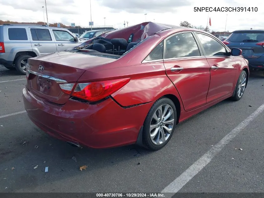 2012 Hyundai Sonata Se VIN: 5NPEC4AC3CH391410 Lot: 40730706