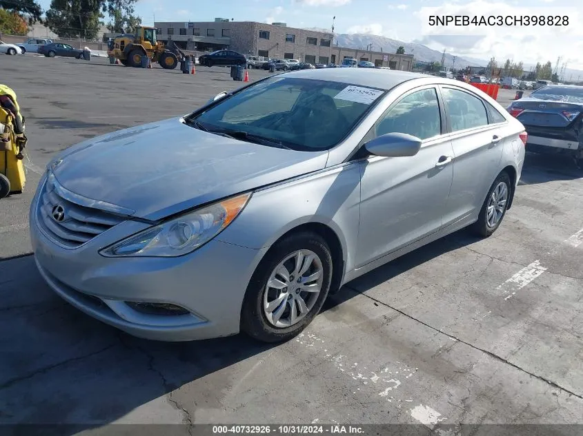 2012 Hyundai Sonata Gls VIN: 5NPEB4AC3CH398828 Lot: 40732926