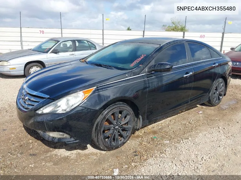 2012 Hyundai Sonata Se 2.0T VIN: 5NPEC4ABXCH355480 Lot: 40733665