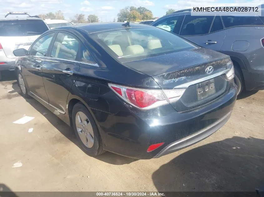 2012 Hyundai Sonata Hybrid VIN: KMHEC4A48CA028712 Lot: 40736524