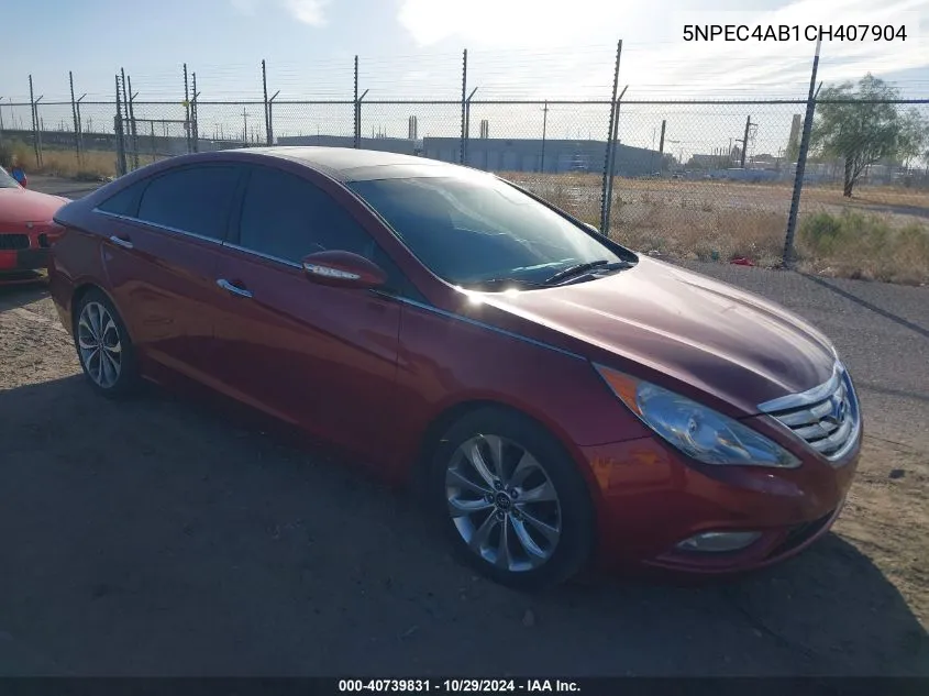 2012 Hyundai Sonata Limited 2.0T VIN: 5NPEC4AB1CH407904 Lot: 40739831