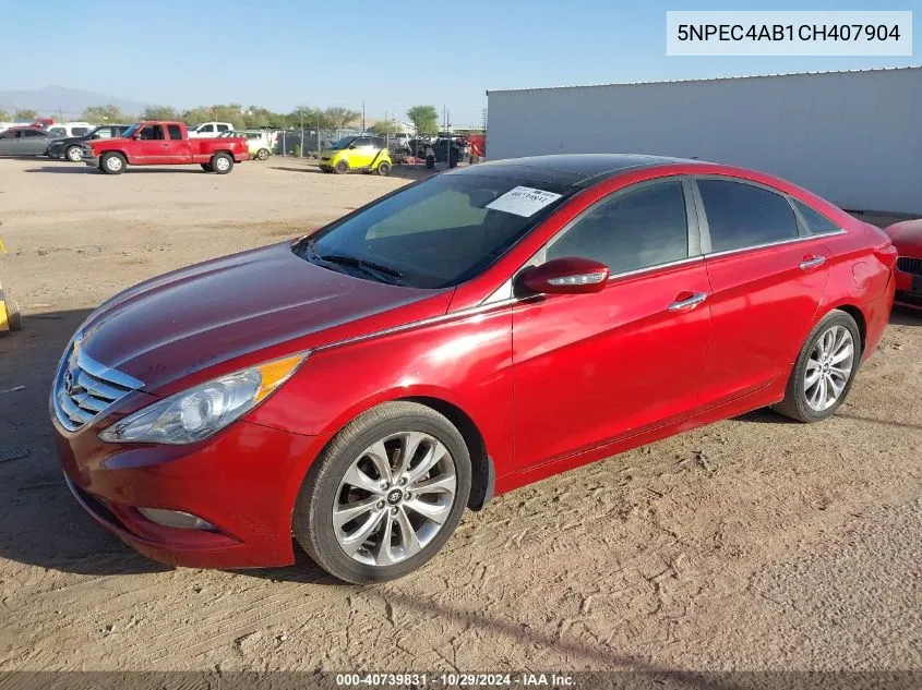 2012 Hyundai Sonata Limited 2.0T VIN: 5NPEC4AB1CH407904 Lot: 40739831