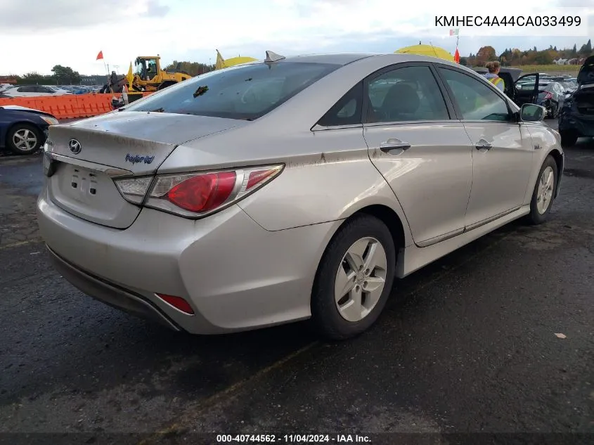 2012 Hyundai Sonata Hybrid VIN: KMHEC4A44CA033499 Lot: 40744562