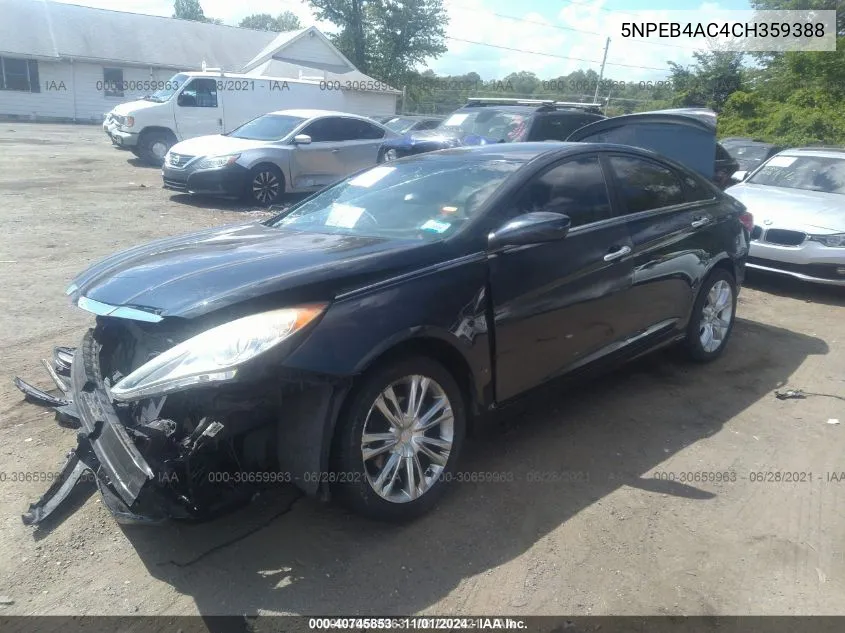 2012 Hyundai Sonata Gls VIN: 5NPEB4AC4CH359388 Lot: 40745853