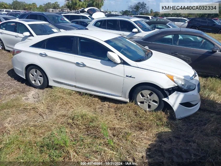 2012 Hyundai Sonata Hybrid VIN: KMHEC4A40CA032334 Lot: 40745991