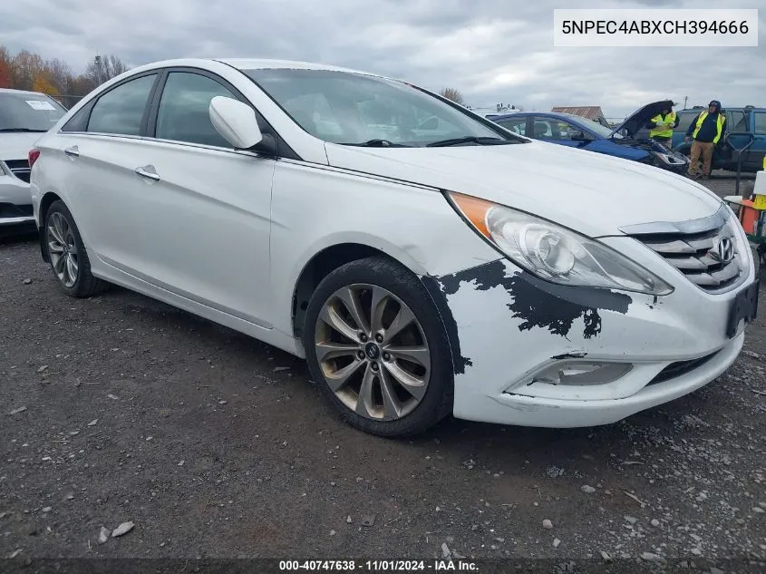 2012 Hyundai Sonata Se 2.0T VIN: 5NPEC4ABXCH394666 Lot: 40747638