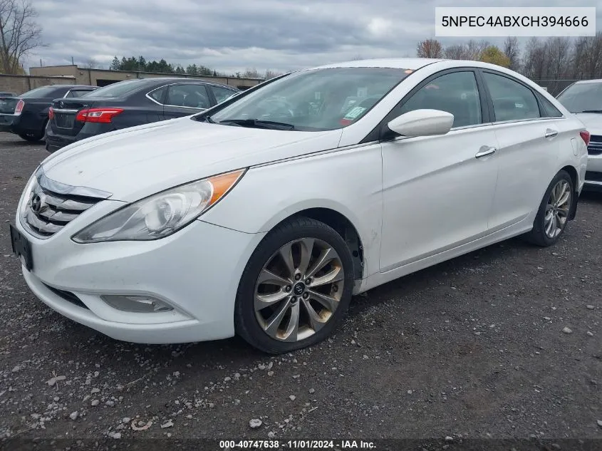 2012 Hyundai Sonata Se 2.0T VIN: 5NPEC4ABXCH394666 Lot: 40747638