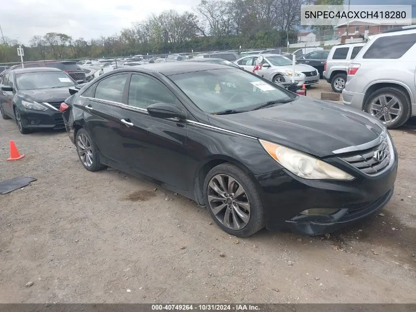 2012 Hyundai Sonata Se VIN: 5NPEC4ACXCH418280 Lot: 40749264