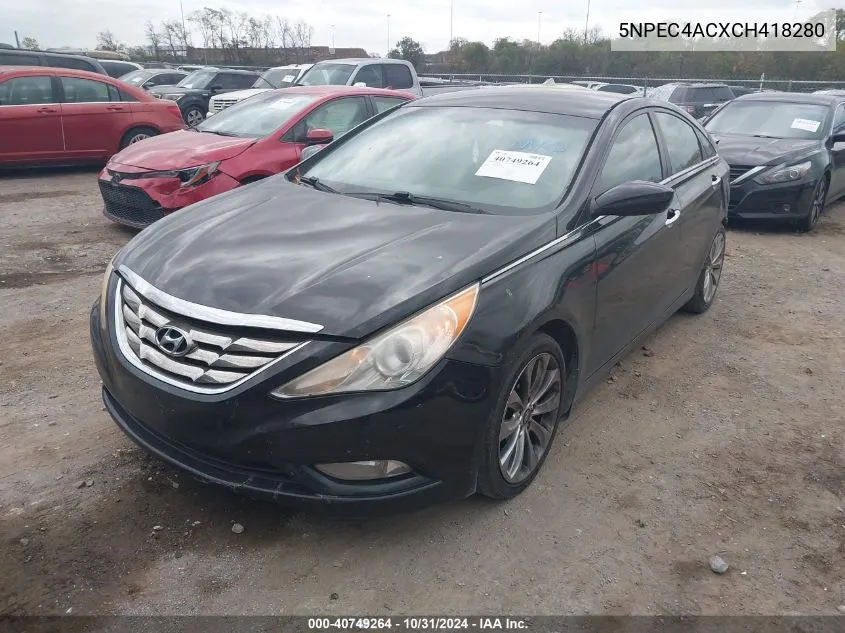 2012 Hyundai Sonata Se VIN: 5NPEC4ACXCH418280 Lot: 40749264