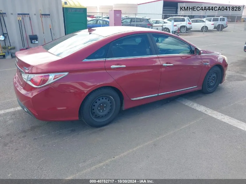 2012 Hyundai Sonata Hybrid VIN: KMHEC4A44CA041828 Lot: 40752717