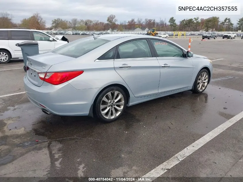 2012 Hyundai Sonata Se VIN: 5NPEC4AC2CH357555 Lot: 40754042