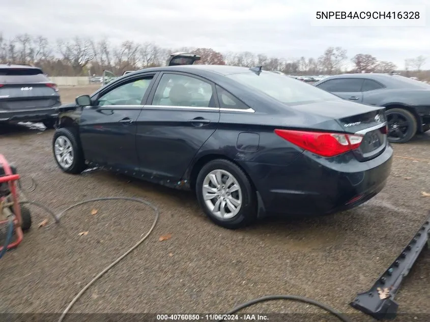 2012 Hyundai Sonata Gls VIN: 5NPEB4AC9CH416328 Lot: 40760850