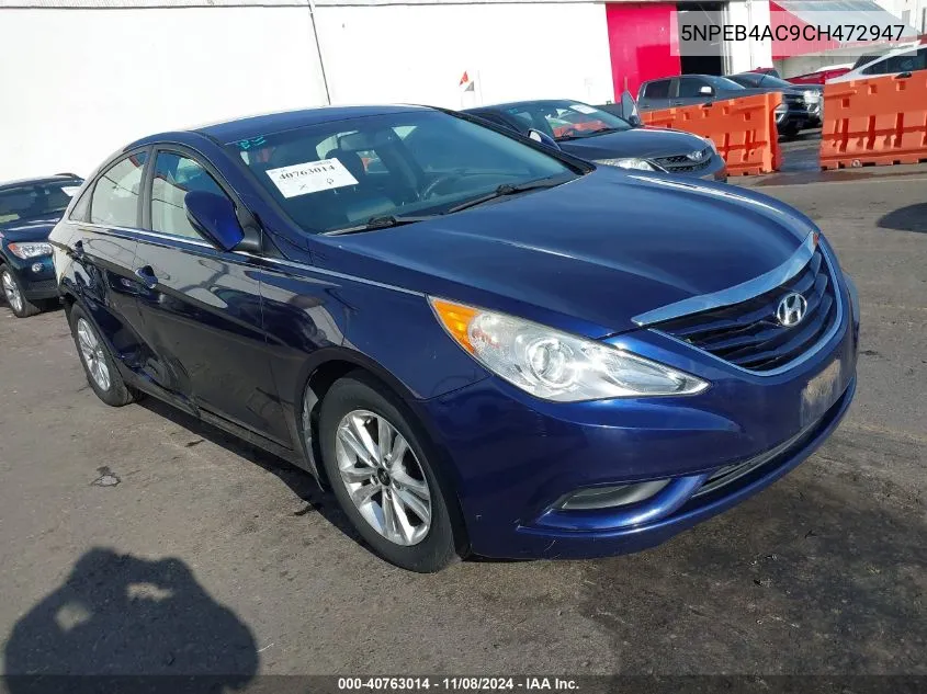 2012 Hyundai Sonata Gls VIN: 5NPEB4AC9CH472947 Lot: 40763014