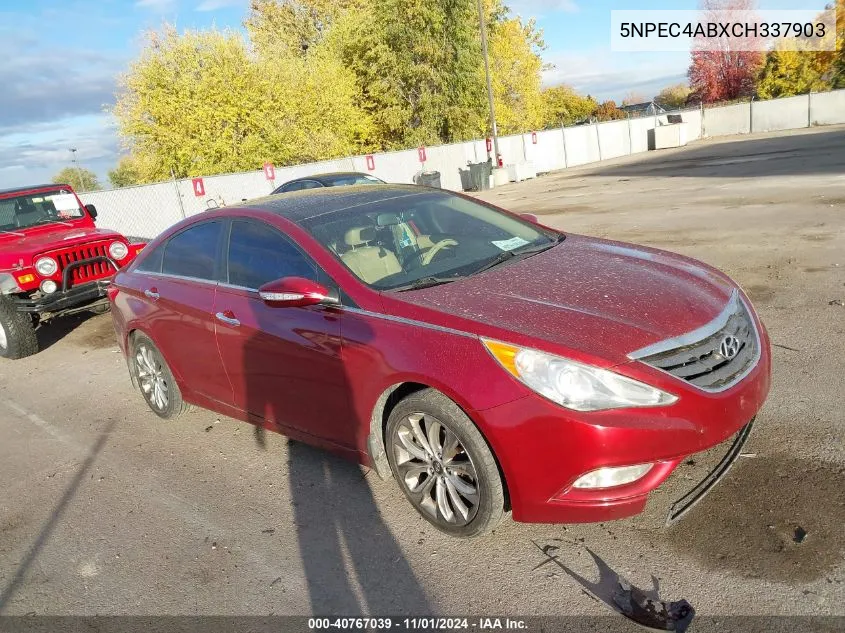 2012 Hyundai Sonata Limited 2.0T VIN: 5NPEC4ABXCH337903 Lot: 40767039