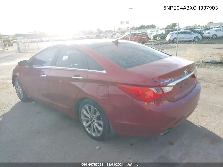 2012 Hyundai Sonata Limited 2.0T VIN: 5NPEC4ABXCH337903 Lot: 40767039