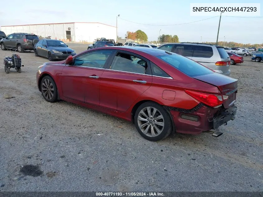 2012 Hyundai Sonata Se VIN: 5NPEC4ACXCH447293 Lot: 40771193