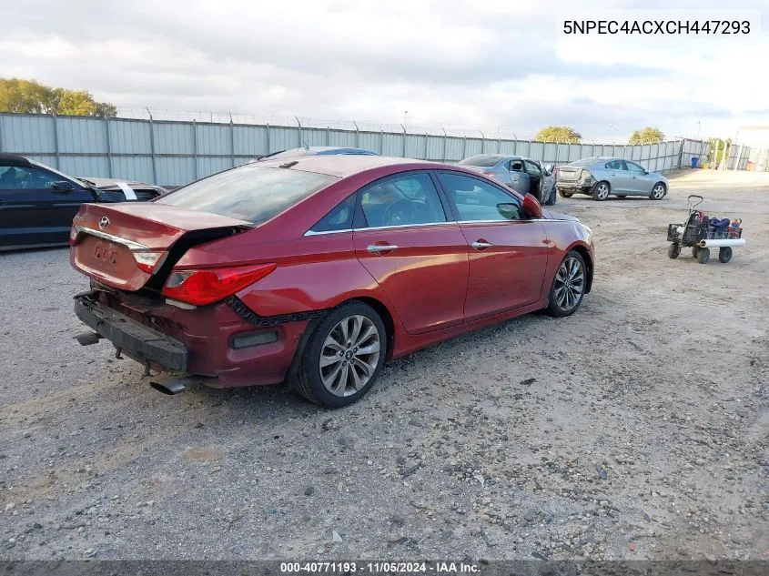 2012 Hyundai Sonata Se VIN: 5NPEC4ACXCH447293 Lot: 40771193