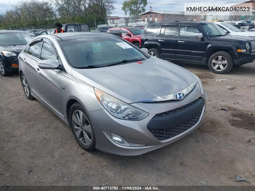 2012 Hyundai Sonata Hybrid VIN: KMHEC4A4XCA040523 Lot: 40773792