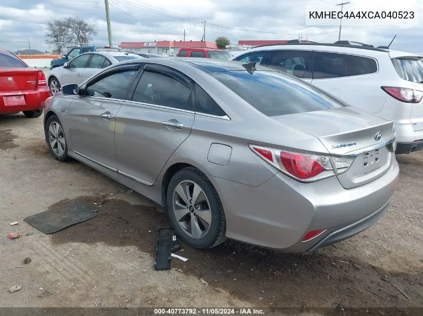 2012 Hyundai Sonata Hybrid VIN: KMHEC4A4XCA040523 Lot: 40773792