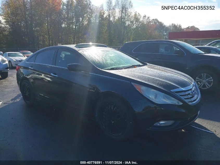 2012 Hyundai Sonata Se VIN: 5NPEC4AC0CH355352 Lot: 40776591