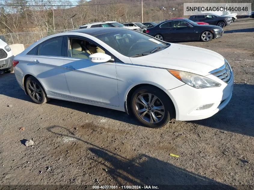 2012 Hyundai Sonata Limited VIN: 5NPEC4AC6CH460848 Lot: 40777051