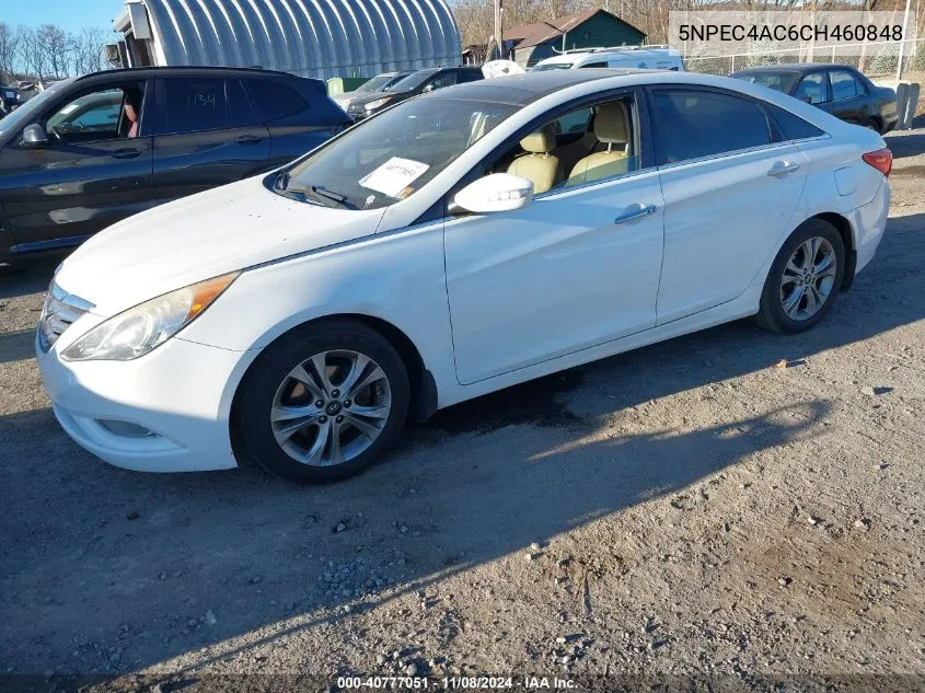 2012 Hyundai Sonata Limited VIN: 5NPEC4AC6CH460848 Lot: 40777051