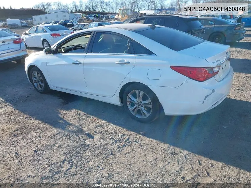 2012 Hyundai Sonata Limited VIN: 5NPEC4AC6CH460848 Lot: 40777051