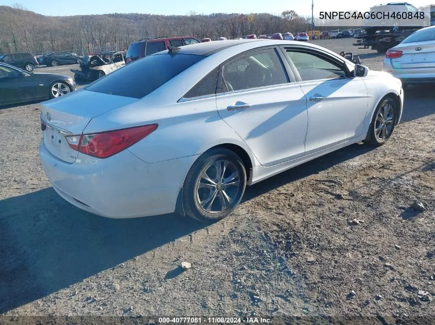 2012 Hyundai Sonata Limited VIN: 5NPEC4AC6CH460848 Lot: 40777051