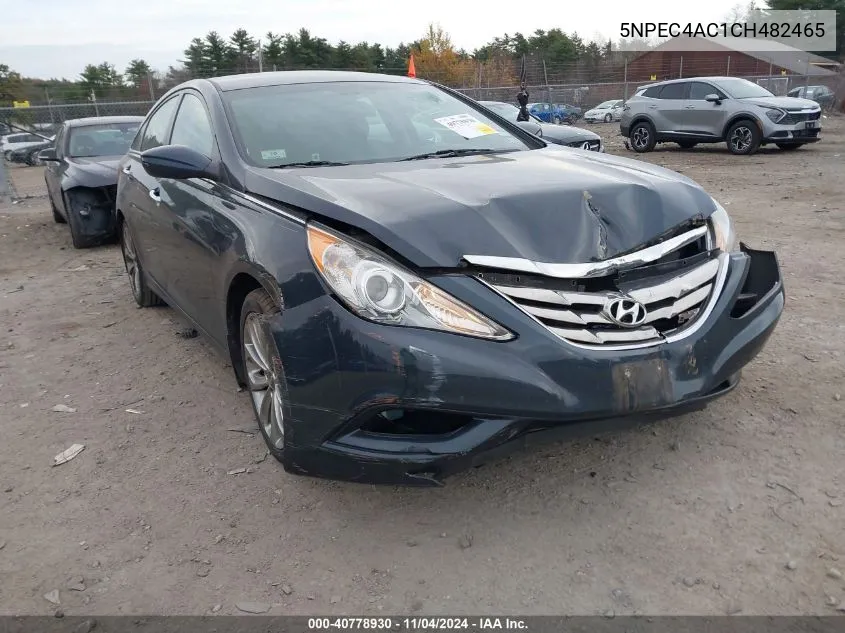 2012 Hyundai Sonata Se VIN: 5NPEC4AC1CH482465 Lot: 40778930