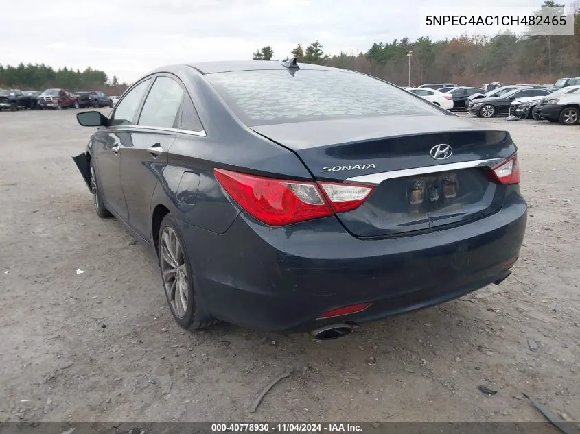 2012 Hyundai Sonata Se VIN: 5NPEC4AC1CH482465 Lot: 40778930