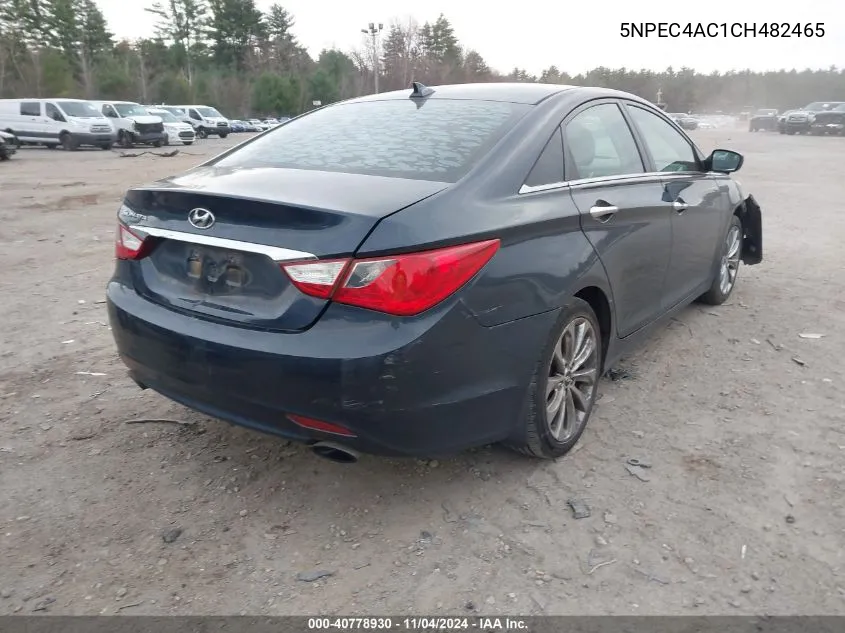 2012 Hyundai Sonata Se VIN: 5NPEC4AC1CH482465 Lot: 40778930