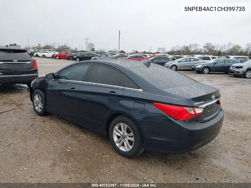 2012 Hyundai Sonata Gls VIN: 5NPEB4AC1CH399735 Lot: 40782397