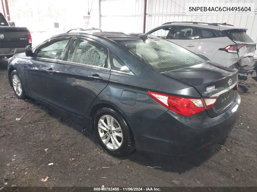 2012 Hyundai Sonata Gls VIN: 5NPEB4AC6CH495604 Lot: 40782455