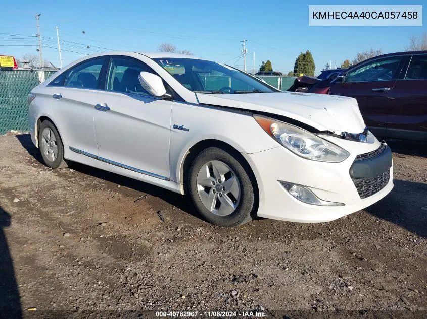 2012 Hyundai Sonata Hybrid VIN: KMHEC4A40CA057458 Lot: 40782967