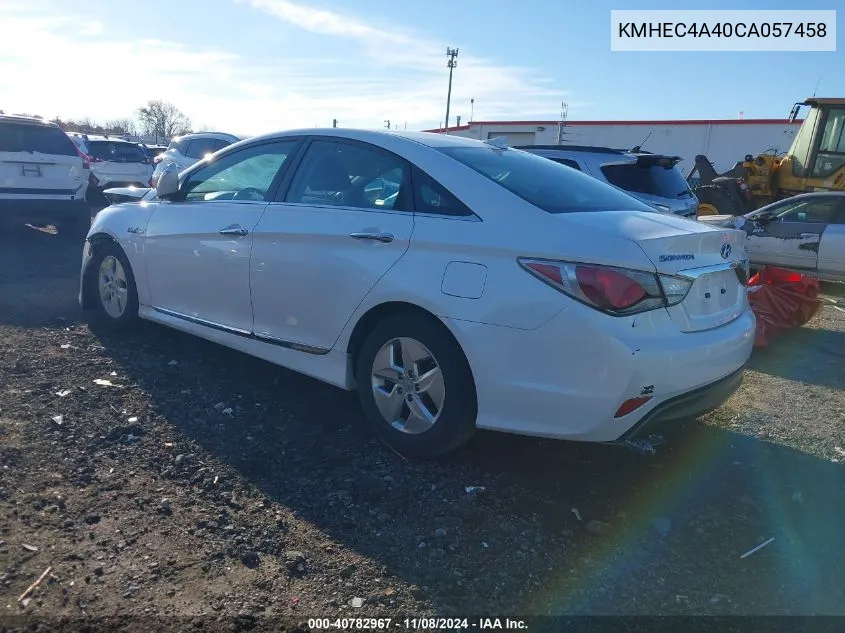 2012 Hyundai Sonata Hybrid VIN: KMHEC4A40CA057458 Lot: 40782967