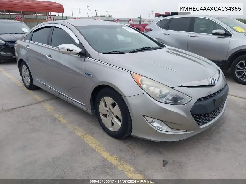 2012 Hyundai Sonata Hybrid VIN: KMHEC4A4XCA034365 Lot: 40785317