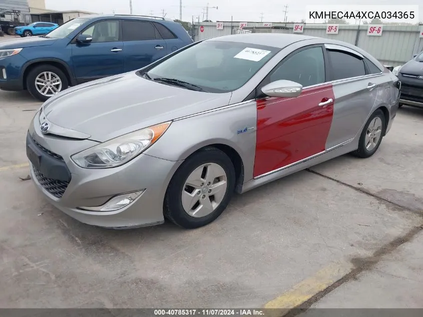 2012 Hyundai Sonata Hybrid VIN: KMHEC4A4XCA034365 Lot: 40785317