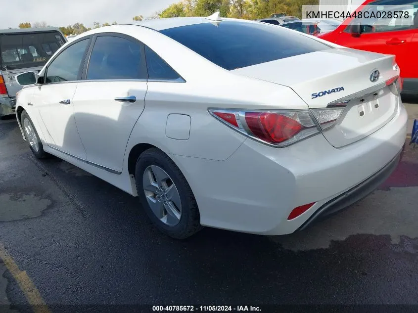 2012 Hyundai Sonata Hybrid VIN: KMHEC4A48CA028578 Lot: 40785672