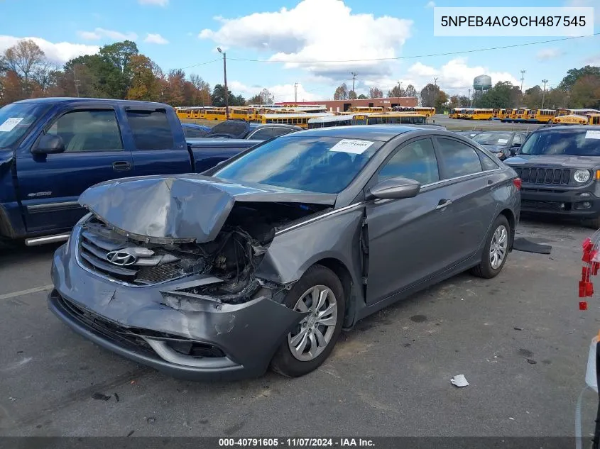 2012 Hyundai Sonata Gls VIN: 5NPEB4AC9CH487545 Lot: 40791605