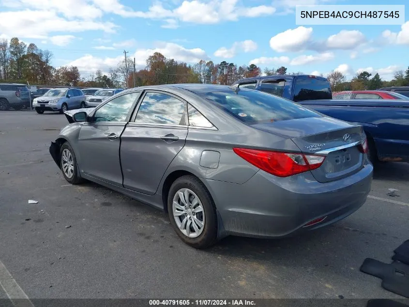 2012 Hyundai Sonata Gls VIN: 5NPEB4AC9CH487545 Lot: 40791605